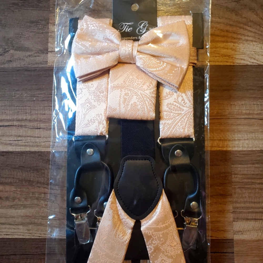 NWT Men's Tie G Suspender/Bow Tie Set